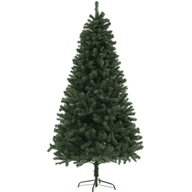 7.5ft Artificial Christmas Tree, Xmas Tree With 1346 Branch Tips, Auto Open, Holiday Decor With Steel Base For Home Office, Green