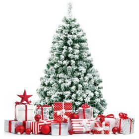 4.5 Feet Pre-Lit Premium Snow Flocked Hinged Artificial Christmas Tree