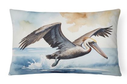 Birds, Birds, Birds Throw Pillow Throw Pillow for Indoor Couch Bed Outdoor Patio Washable, Pelican Diving 7506,12Hx16W