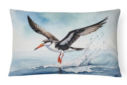 Birds, Birds, Birds Throw Pillow Throw Pillow for Indoor Couch Bed Outdoor Patio Washable, Black Skimmer 7515,12Hx16W