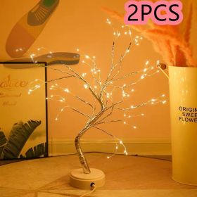 Led Copper Wire Light Bedroom Light (Option: Rice grains 2PCS)