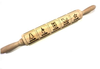 Rolling Pin Christmas Embossing (Option: 9style 43cm)