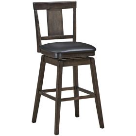 24/29 Inch 360 Degree Swivel Classic Wooden Counter Height Bar Stool (size: 29 inches)